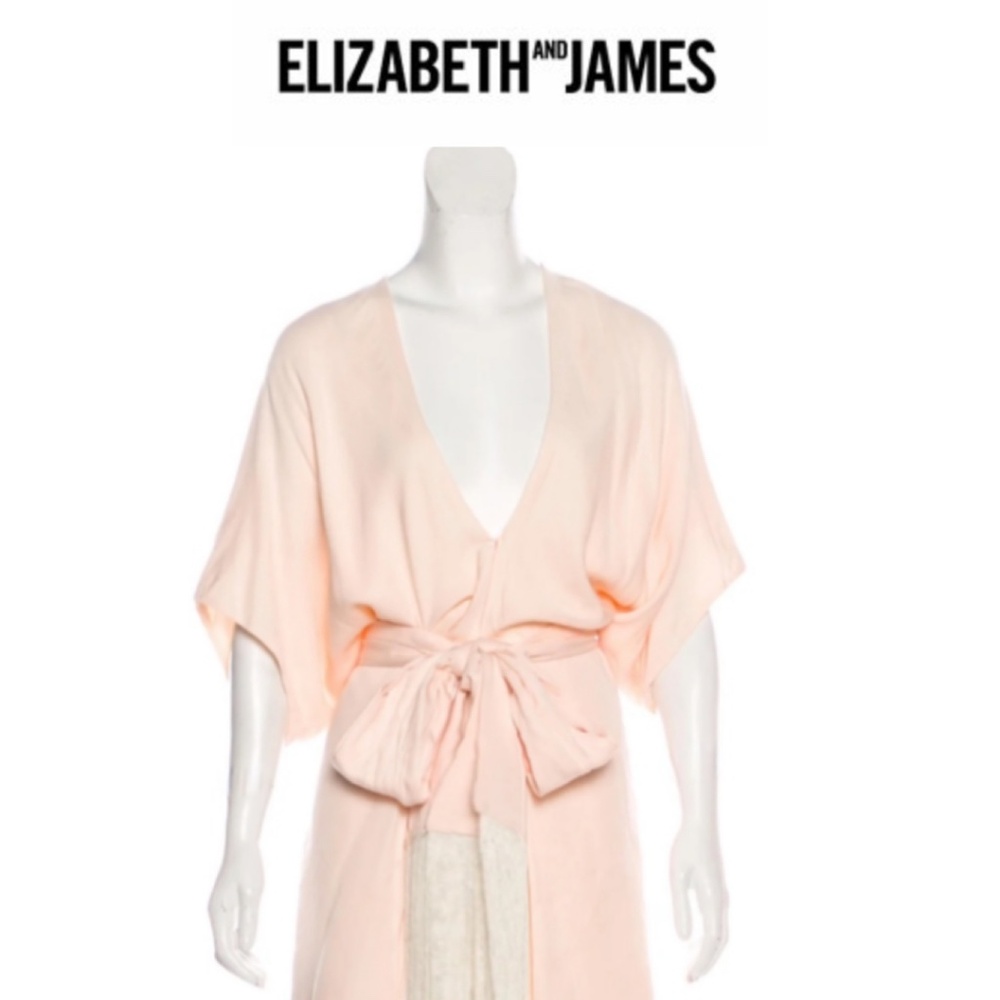 ELIZABETH AND JAMES ANITA BELTED KIMONO DRESS Size L